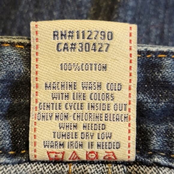 True Religion Billy Straight Leg Jeans Vintage 2008 Made in USA Y2K Leather 26 - Picture 14 of 15